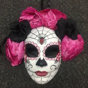 Rosa Day of the Dead Flower Face Mask