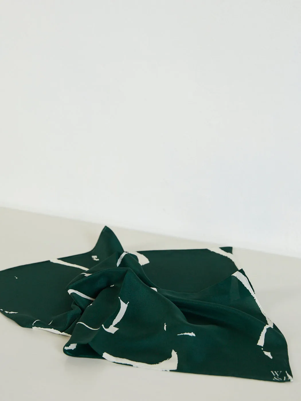 Rosa Green Silk Scarf