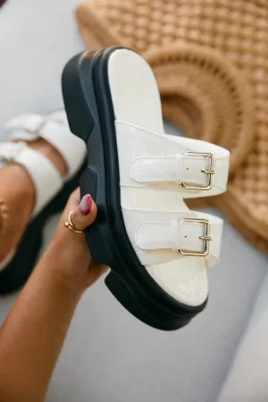 Rosaly Slip On Sandals - White