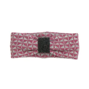 Rose B. Brown Chequer Headband - Rose