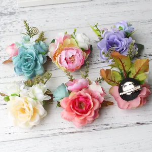 Rose Bridal Flower Hair Clip Wedding Decoration Hair Accessory