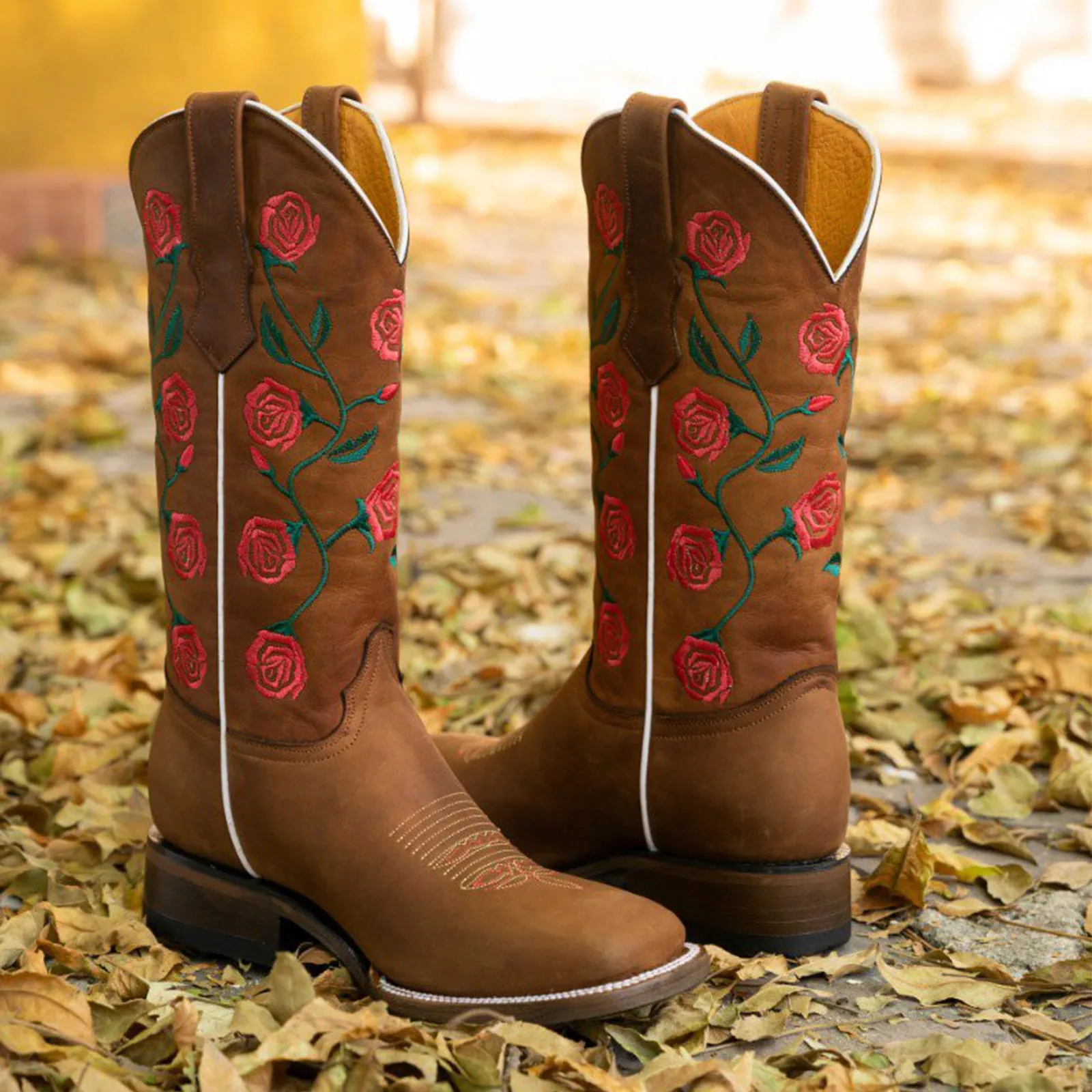 Rose Cowgirl Boots