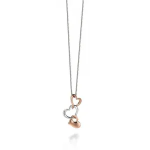 Rose Gold & Silver Multi Heart Pendant P4121