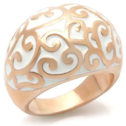 Rose Gold Brass Ring with No Stone for Women Style 0W210