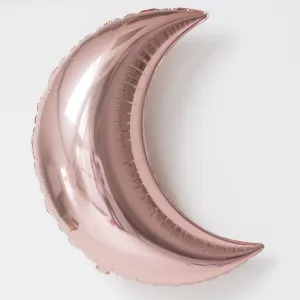 Rose Gold Crescent Moon Balloon 35"