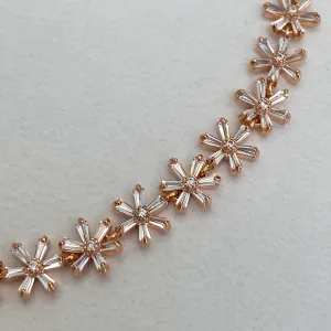 Rose Gold Daisy Choker Necklace