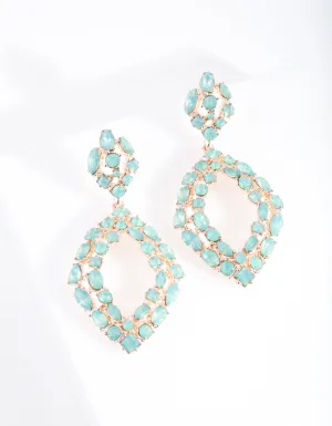 Rose Gold Diamante Stone Set Earring