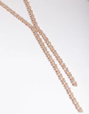 Rose Gold Formal Diamante Necklace