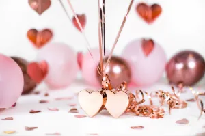 Rose Gold Hearts Balloon Weights