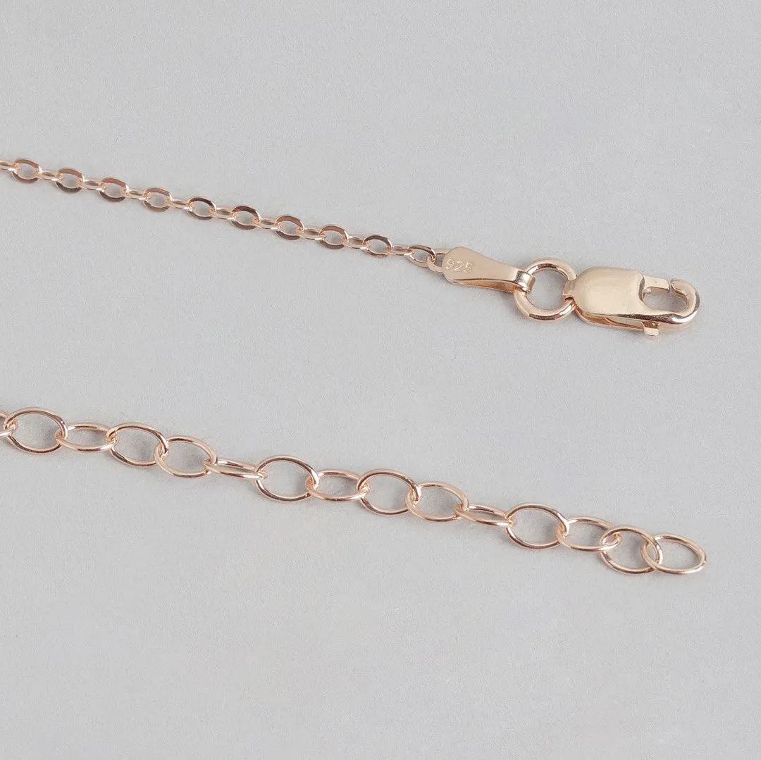 Rose Gold Plated 925 Sterling Silver Cable Chain