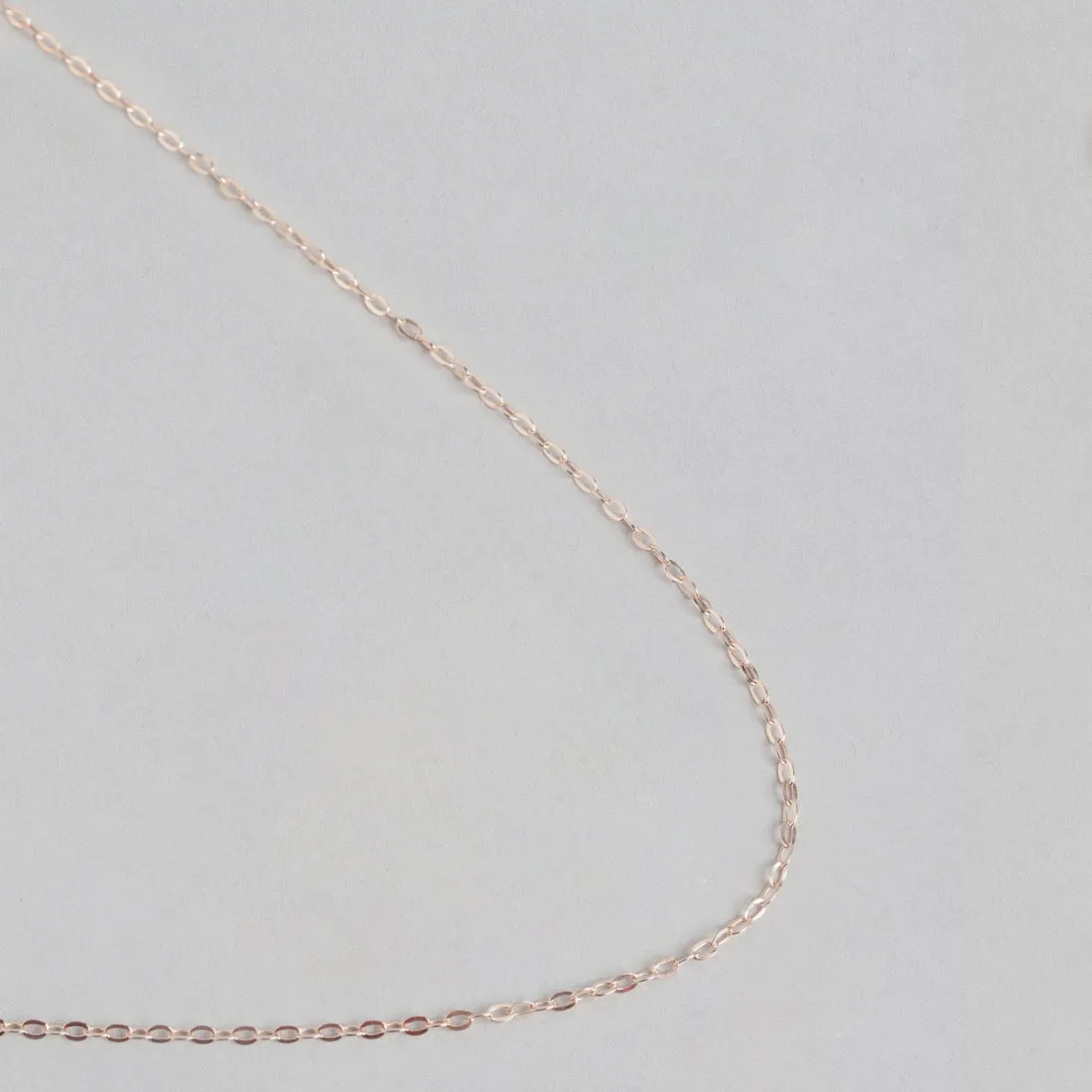 Rose Gold Plated 925 Sterling Silver Cable Chain