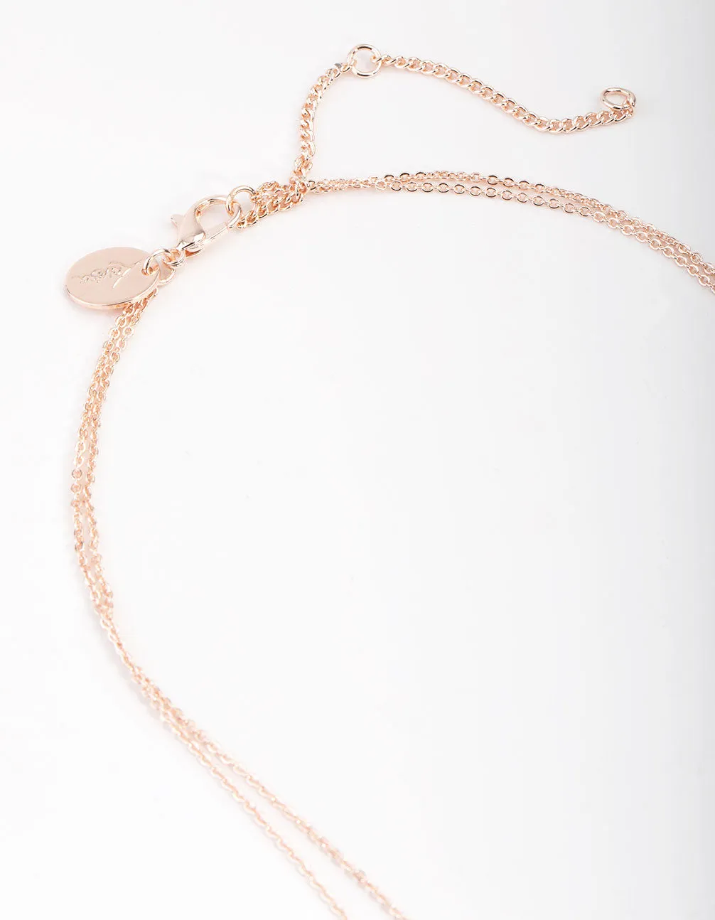 Rose Gold Plated Triple Star Drop Necklace