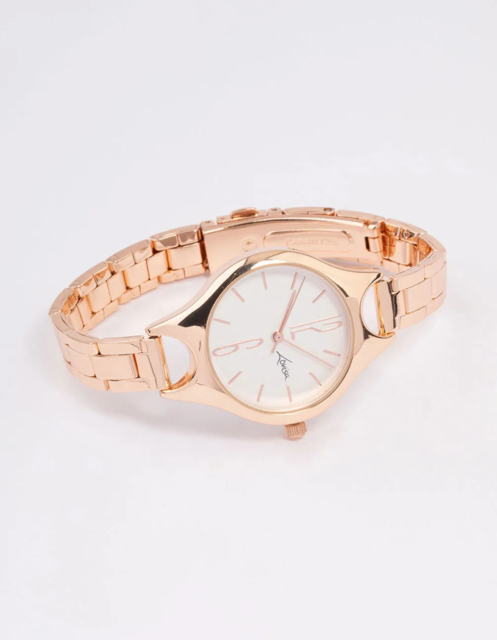 Rose Gold Slim Arched Watch