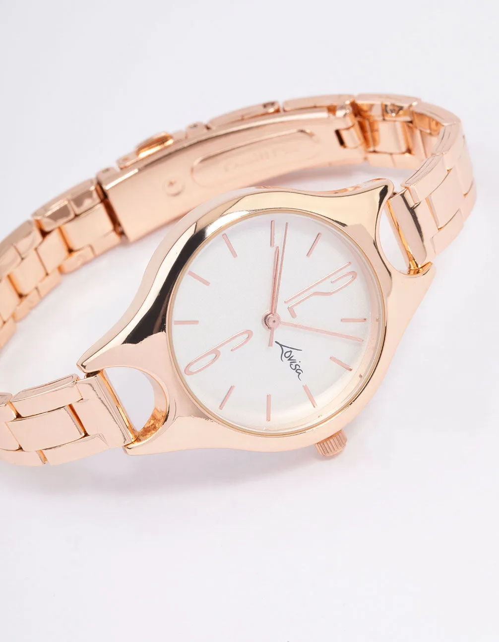 Rose Gold Slim Arched Watch