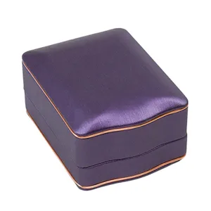 Rose Gold Trim Pendant Box Purple