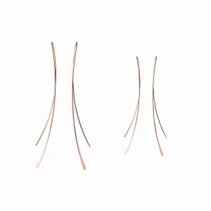 Rose Gold Wisp Threader Earrings