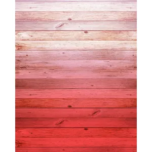 Rose Ombre Wood Planks Printed Backdrop