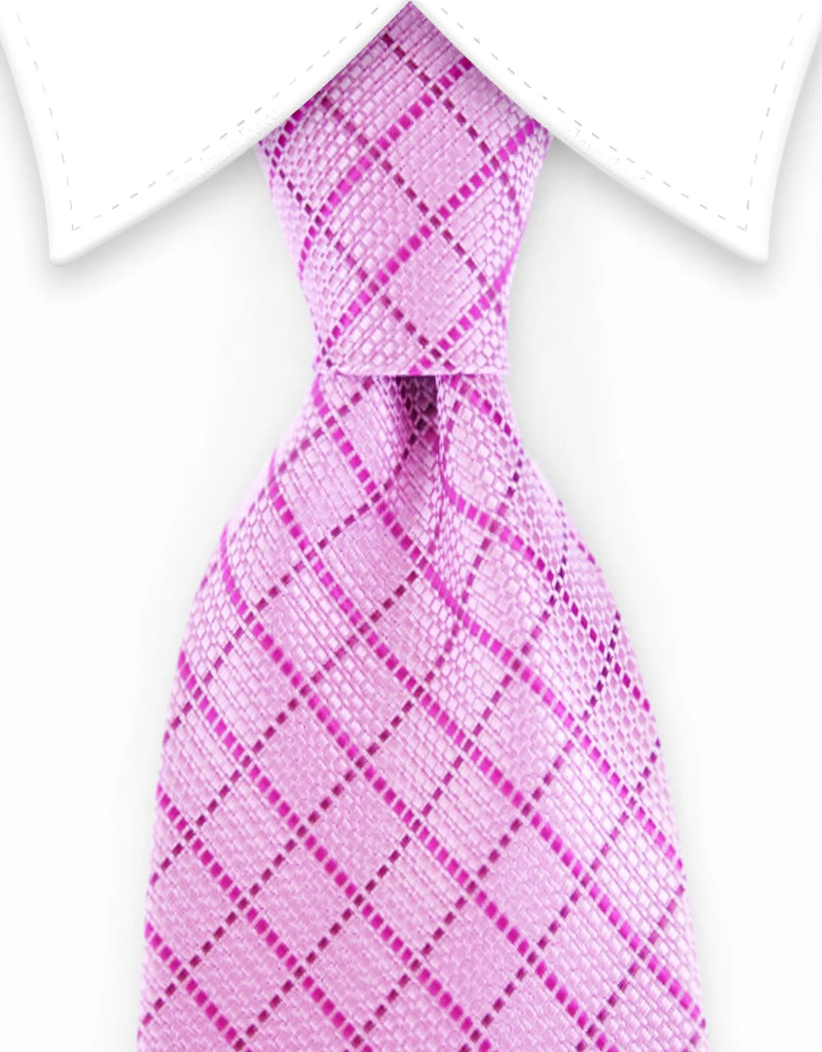 Rose Pink Geometric Necktie