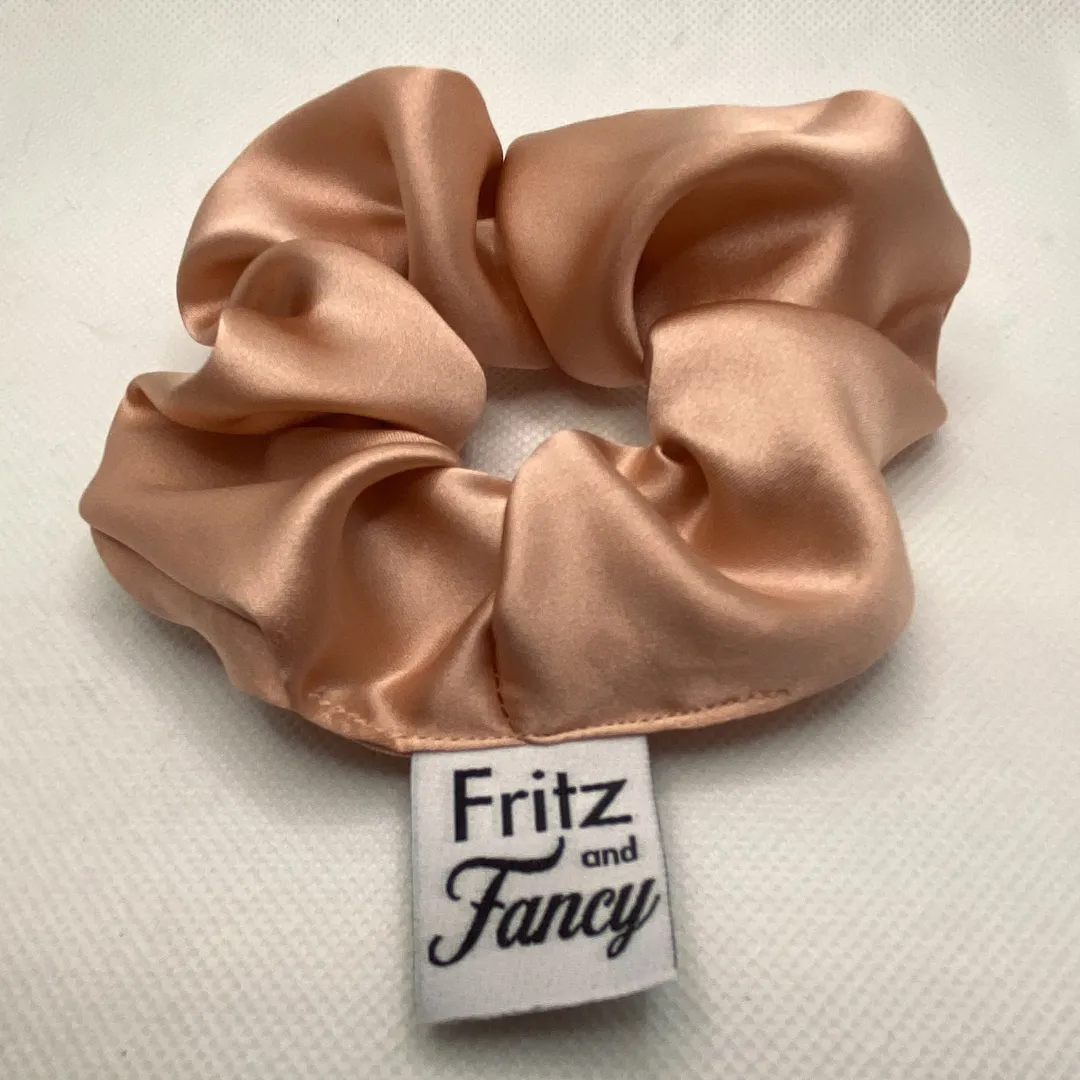 Rose Pink Silk Scrunchie