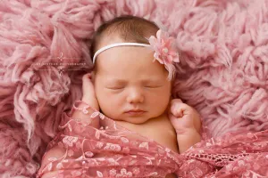 Rose Pink Tassels Lace Newborn Baby Wrap Layer