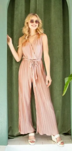 ROSE PLEATED JUMPSUIT