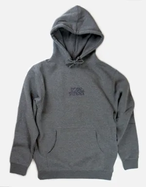 Rose Street Emb Stacked Logo Hoodie Heather Gray