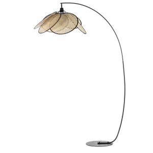 Roselia Floor Lamp - Natural & Black