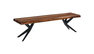 Rosewood 68" Live Edge Bench in Natural Sheesham