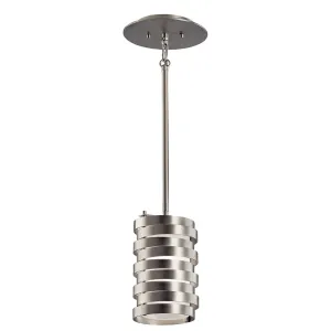 Roswell 9" 1-Light Mini Pendant Light, Brushed Nickel Finish