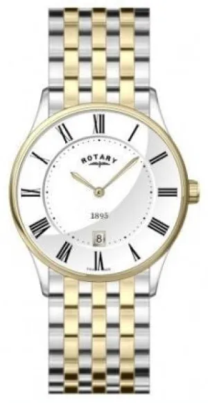 ROTARY TWO TONE SLIM BRACELET WATCH GB08201/01