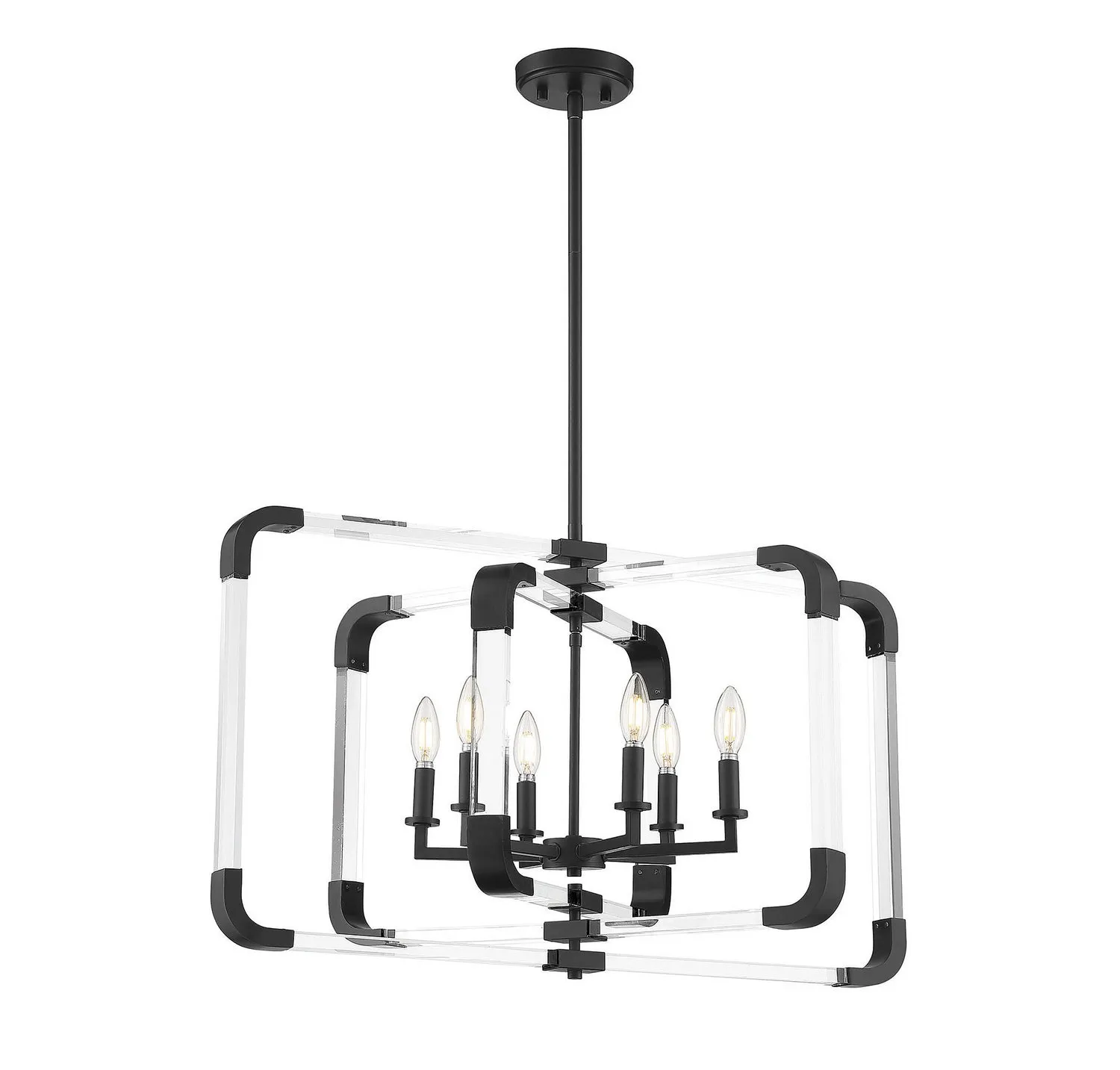 Rotterdam 6-Light Pendant in   Matte Black