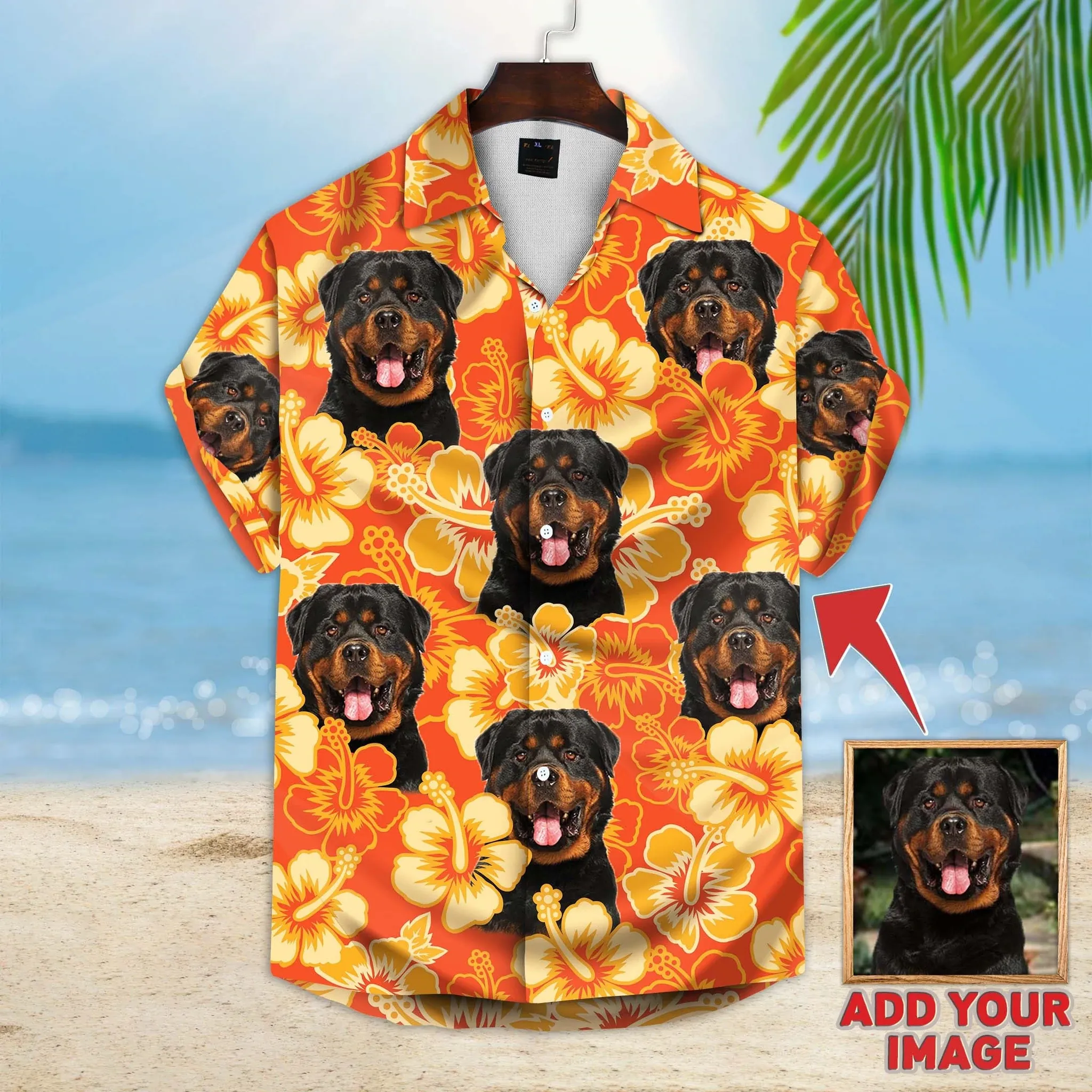 Rottweiler flower Hawaiian Shirt, Summer Rottweiler Hawaiian Shirt Men, women, Gift for dog lovers