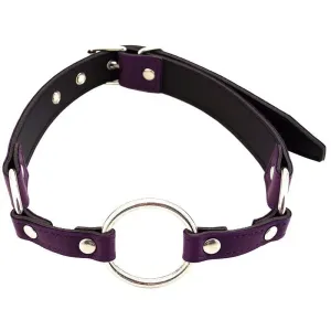 Rouge Garments Purple o Ring Gag with Adjustable Buckle Straps