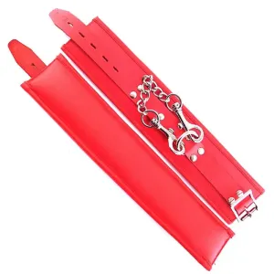 Rouge Garments Red Padded Bondage Ankle Cuff Restraints