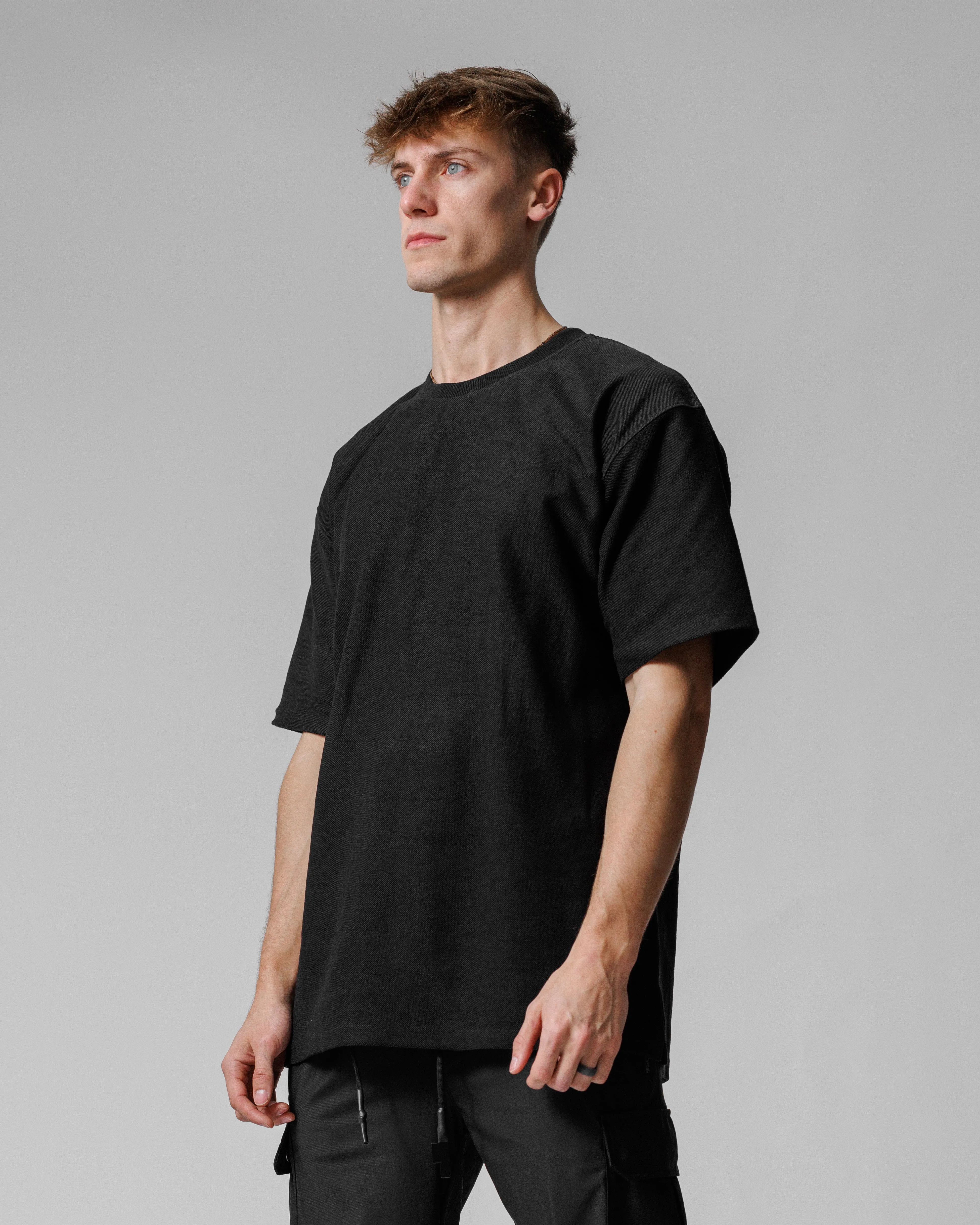 Rough-Knit Oversized Tee