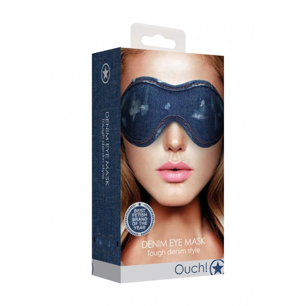 Roughend Denim Style Eye Mask - Blue *