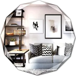 Round Beveled Frameless Mirror