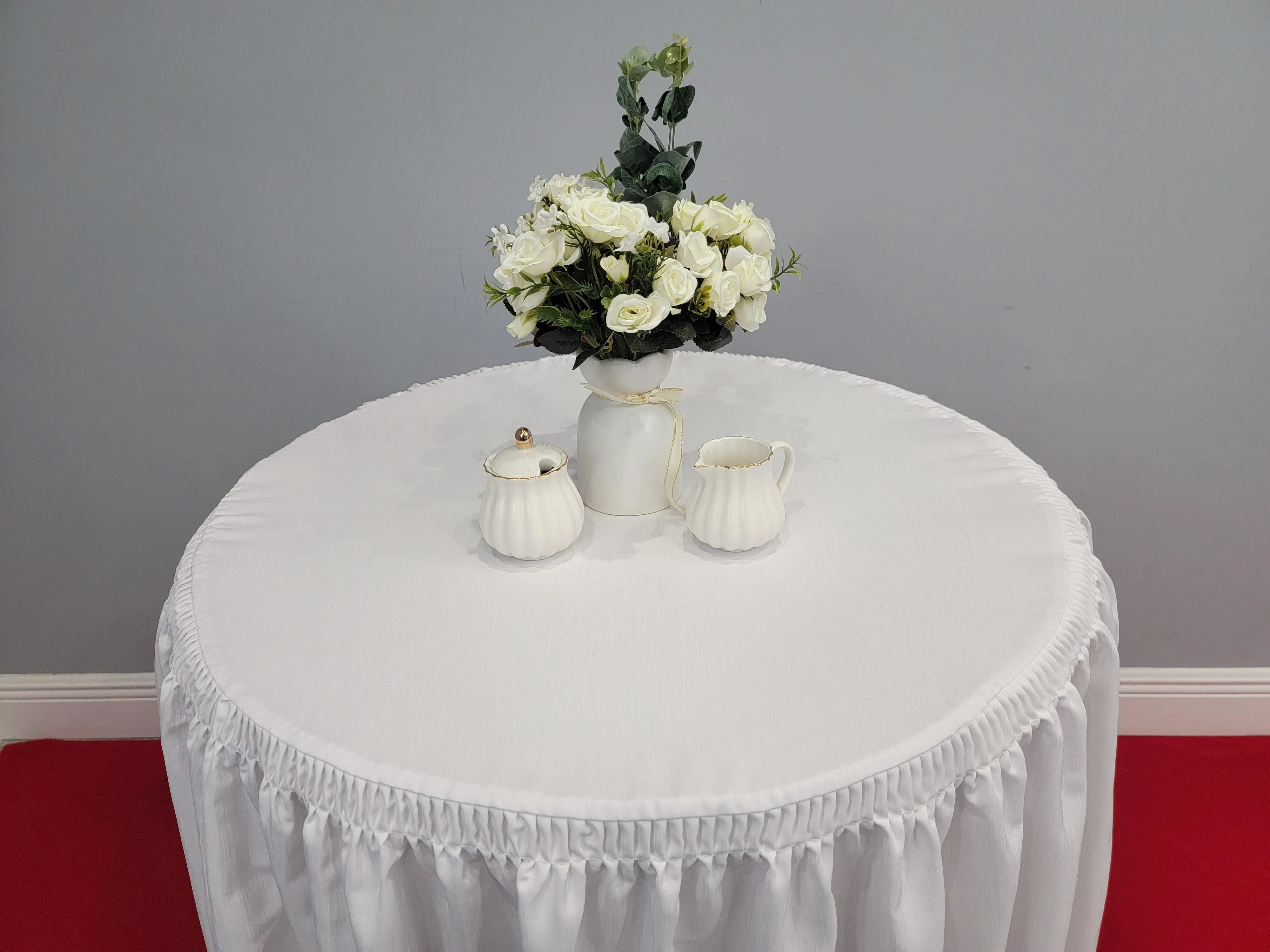 Round Fitted Tablecloth 42" Height Majestic