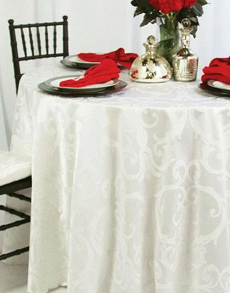 Round Frédéric Damask Tablecloth