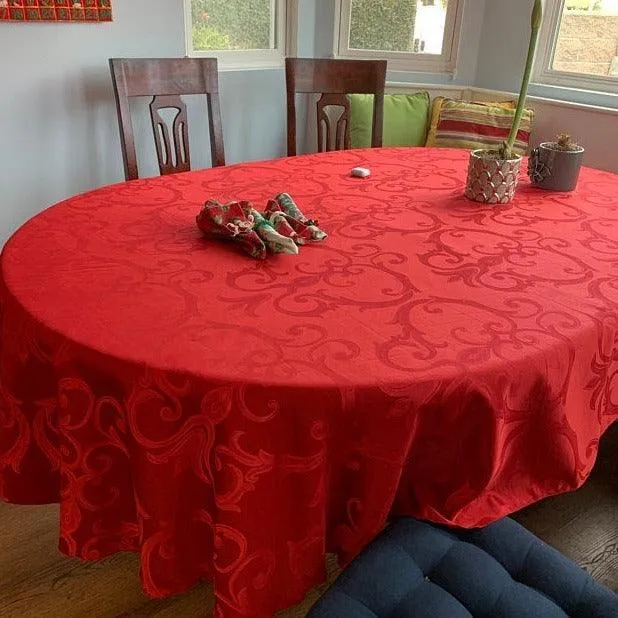 Round Frédéric Damask Tablecloth