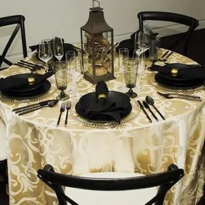 Round Frédéric Damask Tablecloth