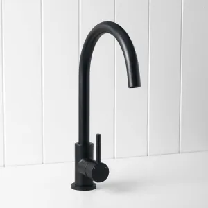 Round Kitchen Mixer Matte Black