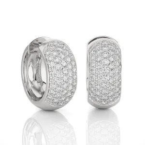 Round Lab Grown Diamond Huggie Hoop Earrings