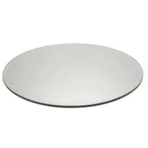 Round Mirror Candle Plate with Bevelled Edge (30cm)