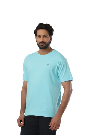 Round Neck - Pastel Green Solid T-Shirt For Men | Ariser