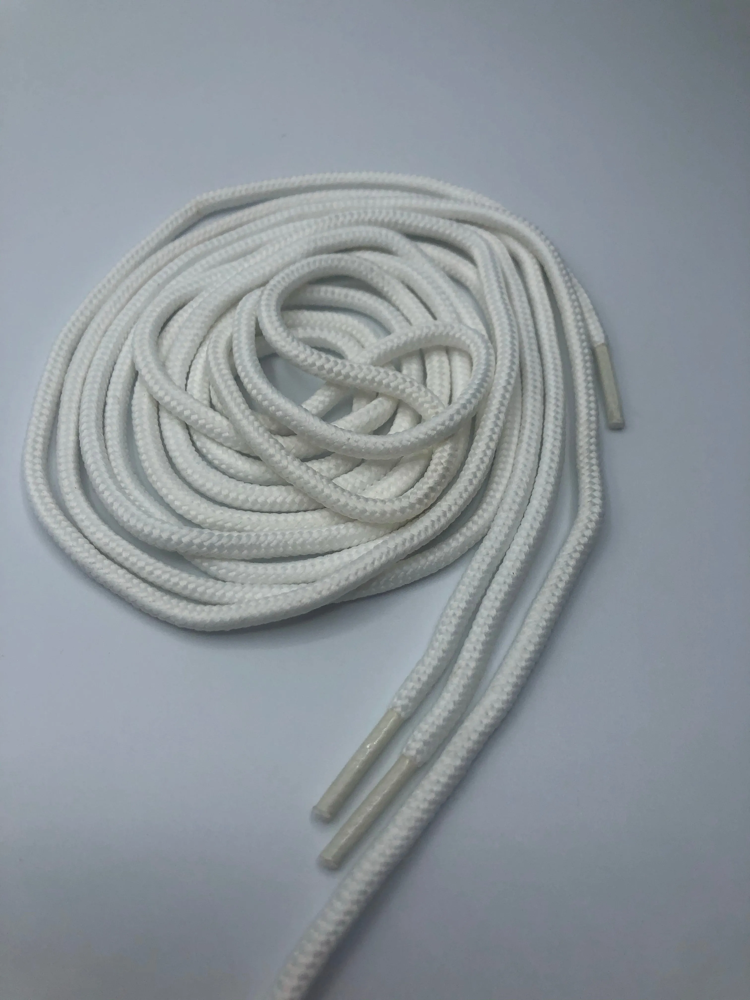 Round Solid Shoelaces - White