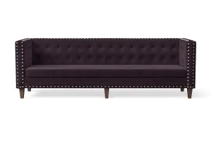 Rovigo 4 Seater Sofa Purple Velvet