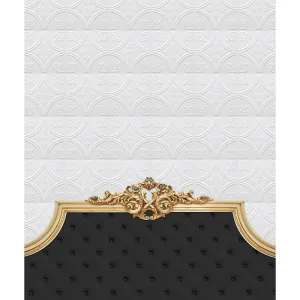 Royal Black Headboard Printed Backdrop