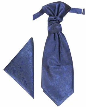 Royal Blue Cravat and Pocket Square Set