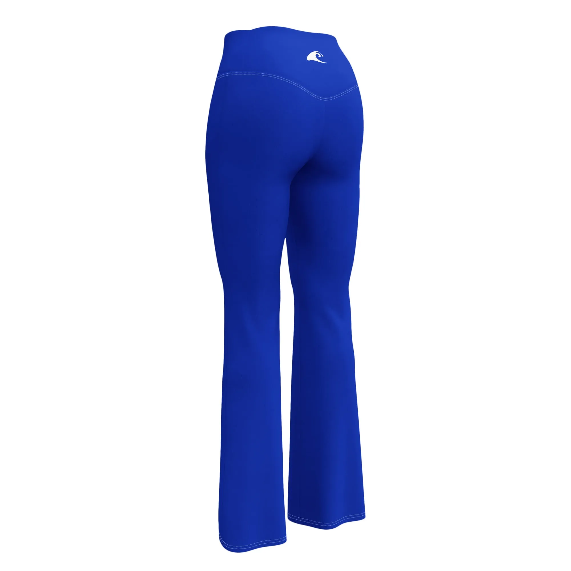 Royal Blue Flare Leggings with Extremely Stoked Epic Wave Logo